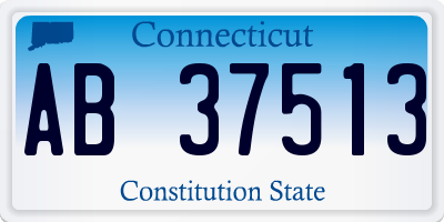 CT license plate AB37513