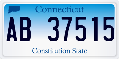 CT license plate AB37515
