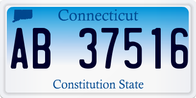 CT license plate AB37516