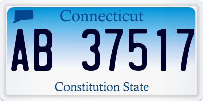 CT license plate AB37517