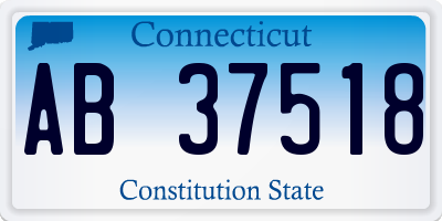 CT license plate AB37518