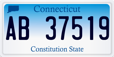 CT license plate AB37519