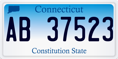 CT license plate AB37523