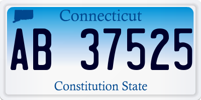 CT license plate AB37525