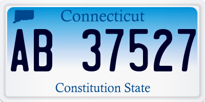 CT license plate AB37527