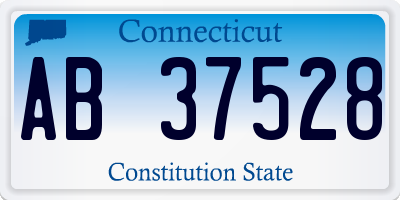 CT license plate AB37528