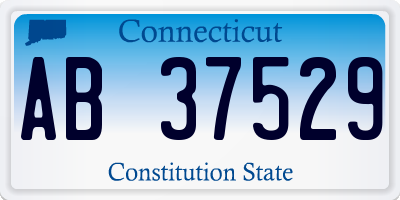 CT license plate AB37529