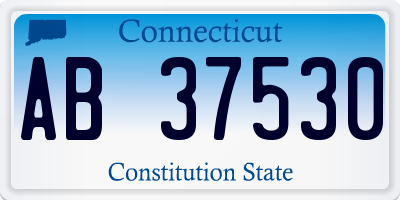 CT license plate AB37530