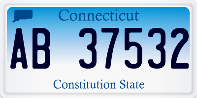 CT license plate AB37532