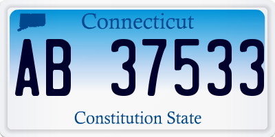 CT license plate AB37533