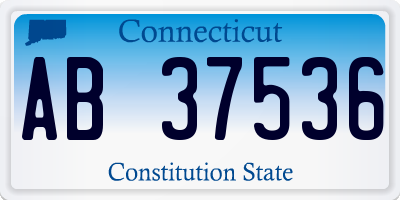 CT license plate AB37536