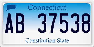 CT license plate AB37538