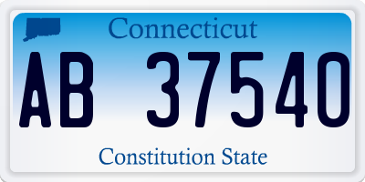 CT license plate AB37540