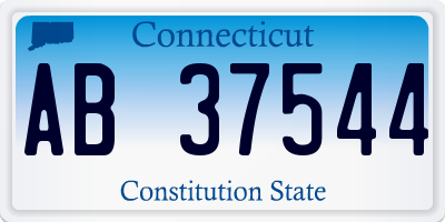 CT license plate AB37544