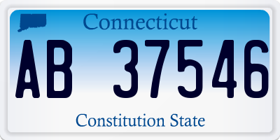 CT license plate AB37546