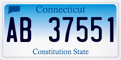 CT license plate AB37551