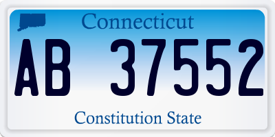 CT license plate AB37552