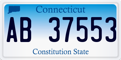 CT license plate AB37553