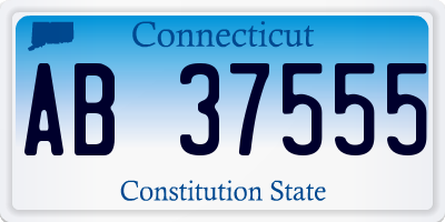 CT license plate AB37555