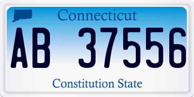 CT license plate AB37556