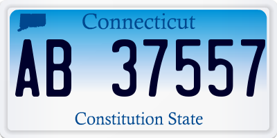 CT license plate AB37557