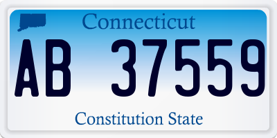 CT license plate AB37559