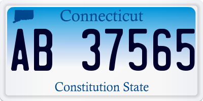 CT license plate AB37565