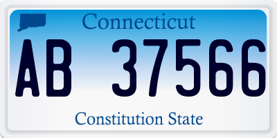 CT license plate AB37566