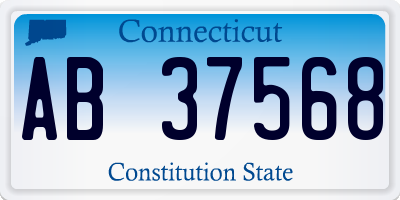 CT license plate AB37568