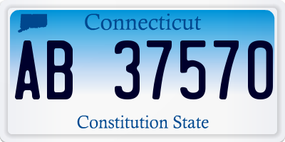CT license plate AB37570