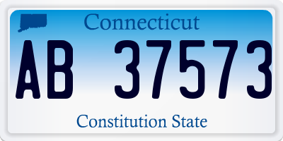 CT license plate AB37573