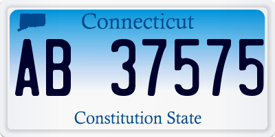 CT license plate AB37575