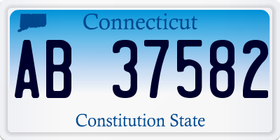 CT license plate AB37582