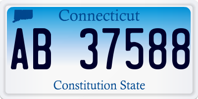 CT license plate AB37588