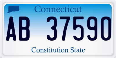 CT license plate AB37590