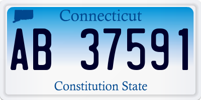 CT license plate AB37591