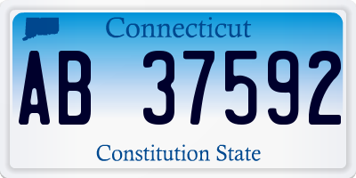 CT license plate AB37592