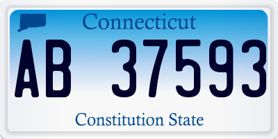 CT license plate AB37593