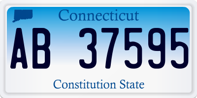 CT license plate AB37595