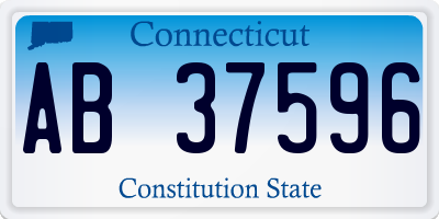 CT license plate AB37596