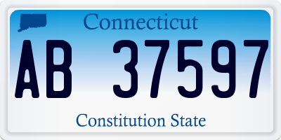 CT license plate AB37597