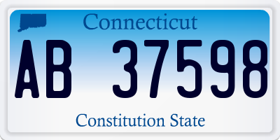 CT license plate AB37598
