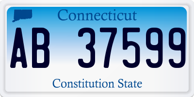 CT license plate AB37599