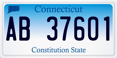 CT license plate AB37601