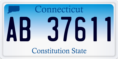 CT license plate AB37611