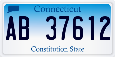 CT license plate AB37612