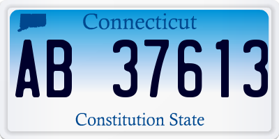 CT license plate AB37613