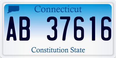 CT license plate AB37616