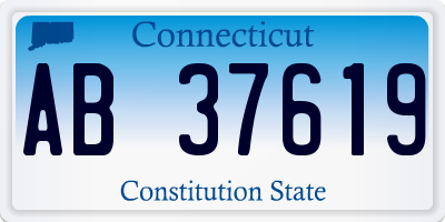 CT license plate AB37619