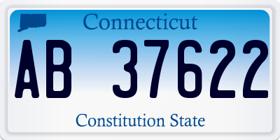 CT license plate AB37622